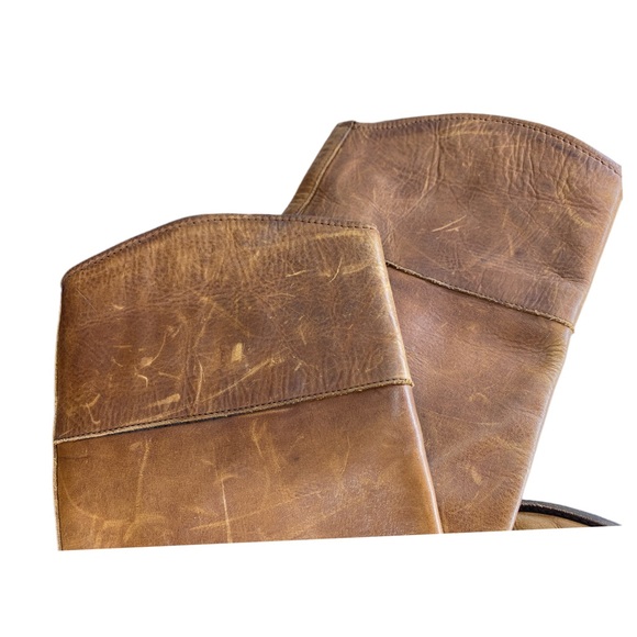 Melissa FRYE Tall Seam Pull On Riding Boots Full Grain Leather Boot Curved Top - Picture 12 of 14